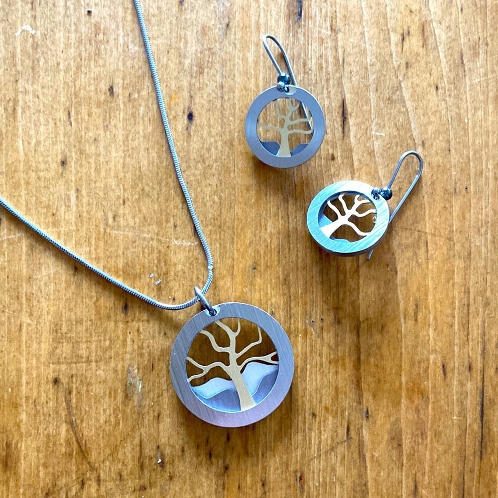 TREE of Life Necklace & Earrings Set